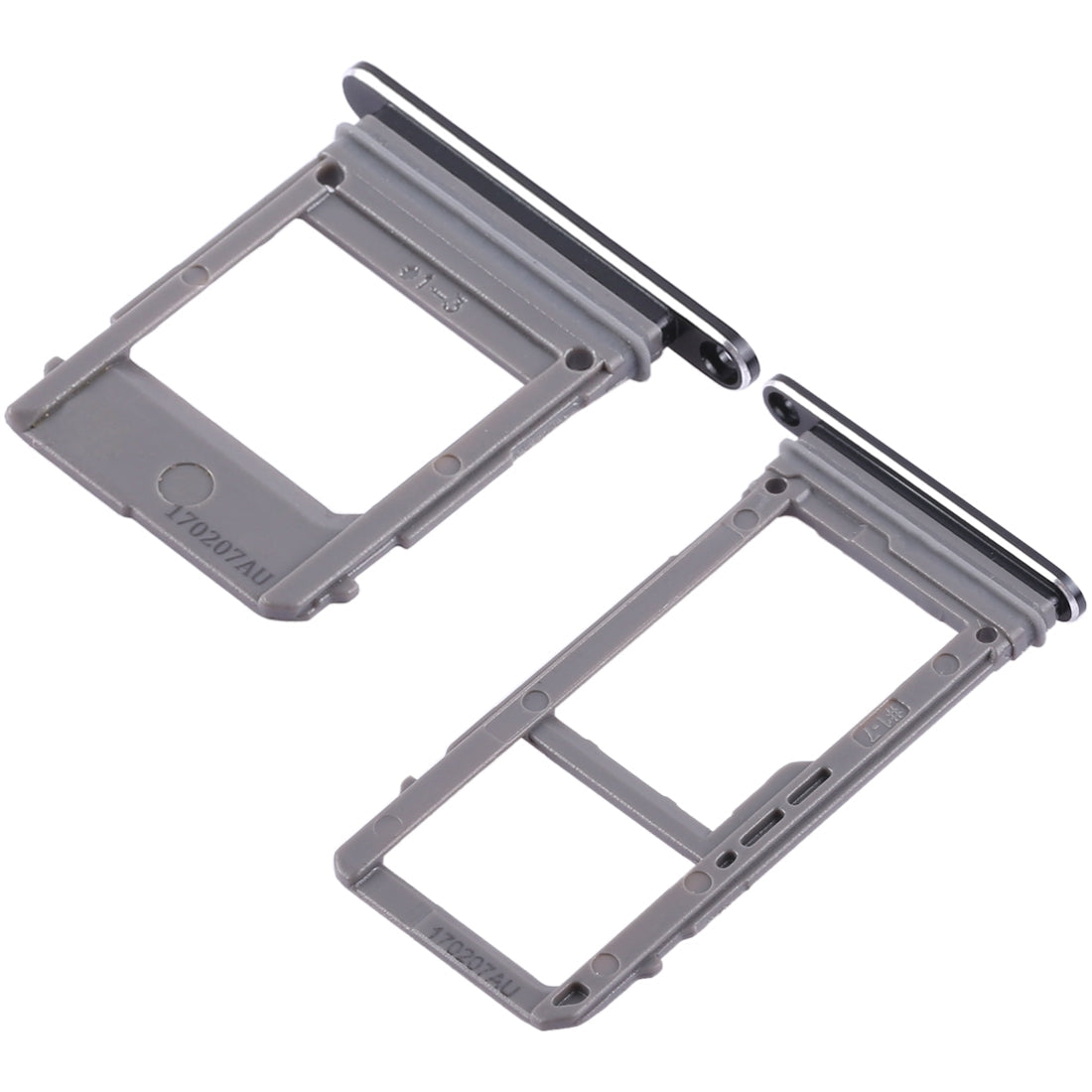 For Galaxy A520 / A720 2 SIM Card Tray + Micro SD Card Tray (Black)