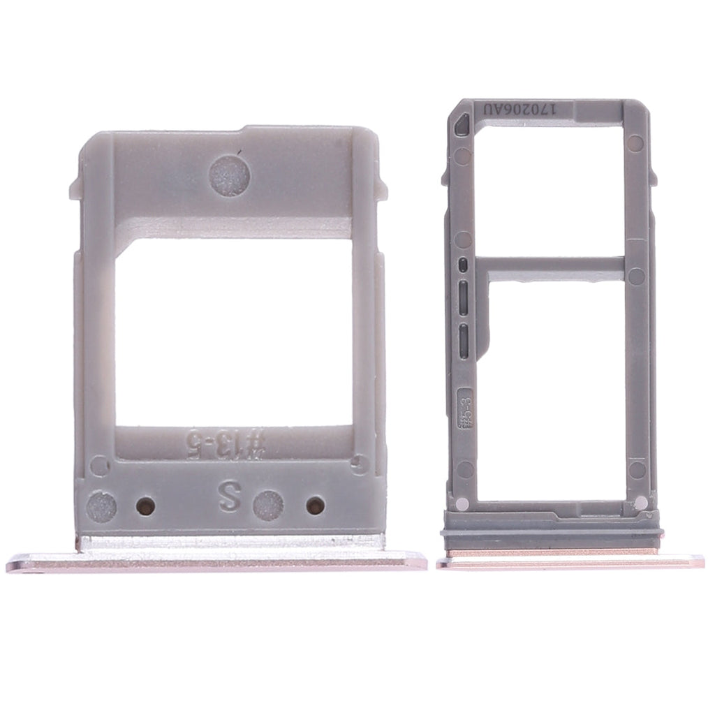For Galaxy A520 / A720 2 SIM Card Tray + Micro SD Card Tray (Pink)