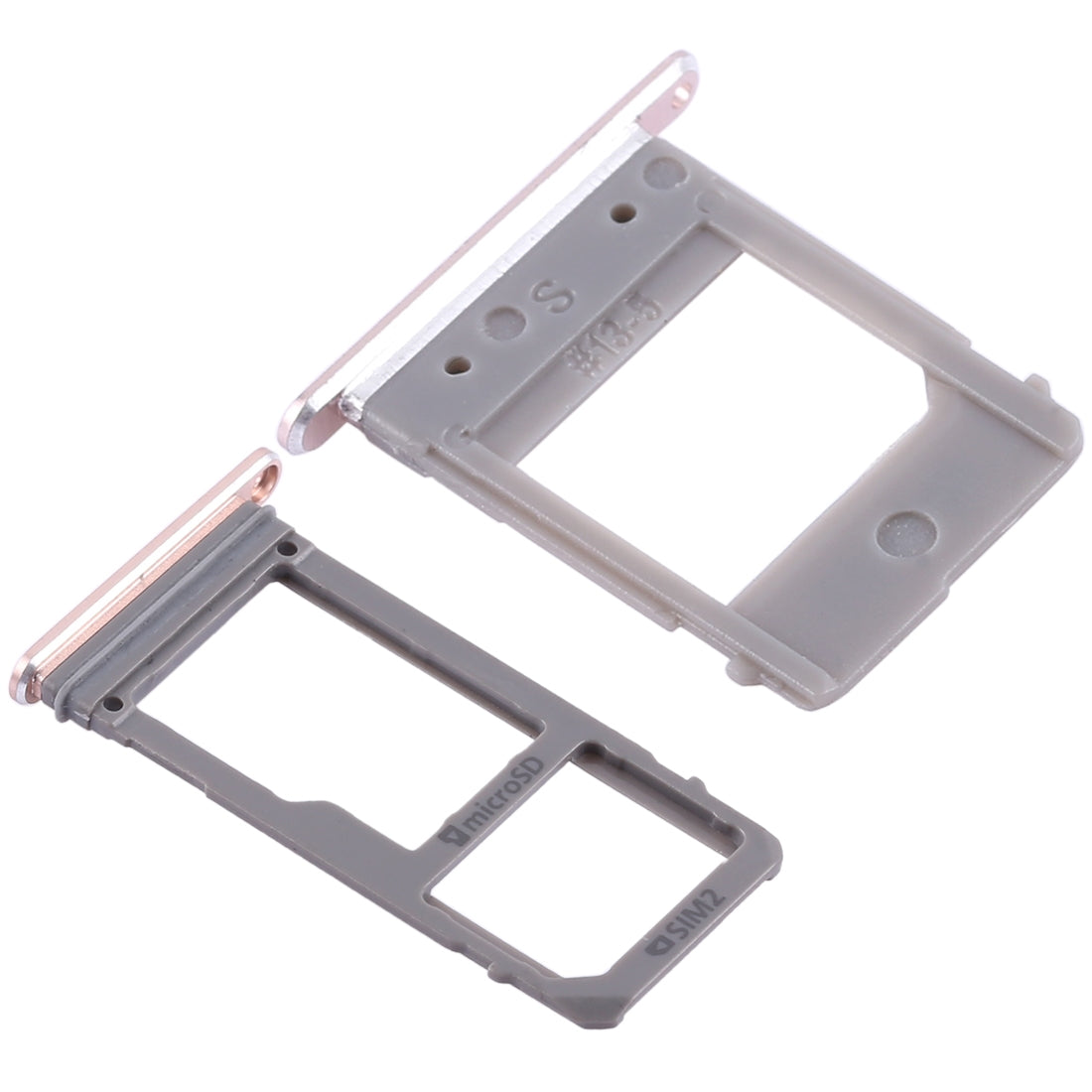 For Galaxy A520 / A720 2 SIM Card Tray + Micro SD Card Tray (Pink)