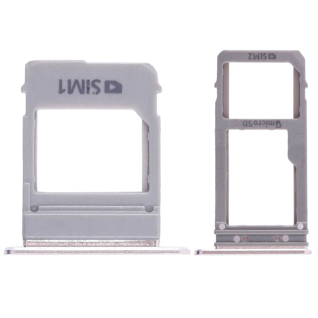 For Galaxy A520 / A720 2 SIM Card Tray + Micro SD Card Tray (Gold)