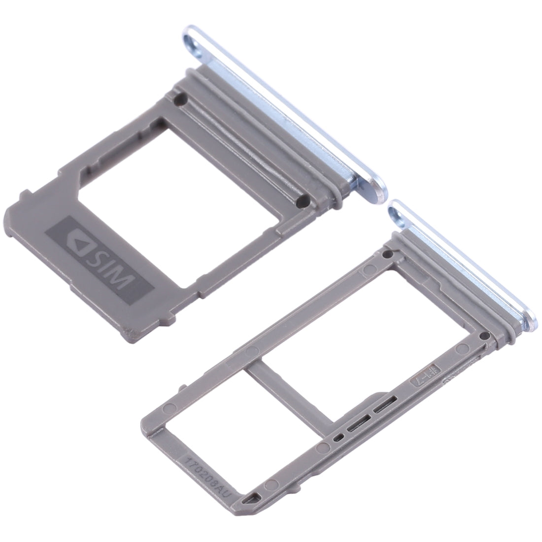 For Galaxy A520 / A720 2 SIM Card Tray + Micro SD Card Tray (Blue)