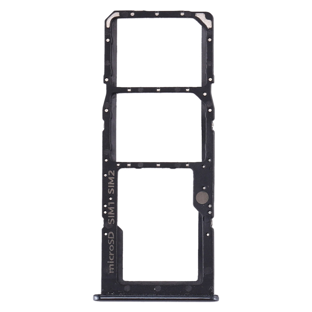 For Samsung Galaxy A30s SIM Card Tray + SIM Card Tray + Micro SD Card Tray (Black)