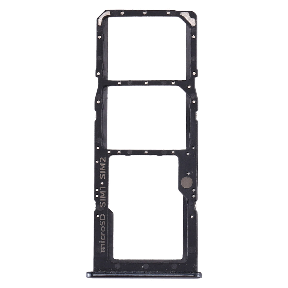 For Samsung Galaxy A30s SIM Card Tray + SIM Card Tray + Micro SD Card Tray (Black)