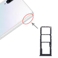 For Samsung Galaxy A30s SIM Card Tray + SIM Card Tray + Micro SD Card Tray (Black)