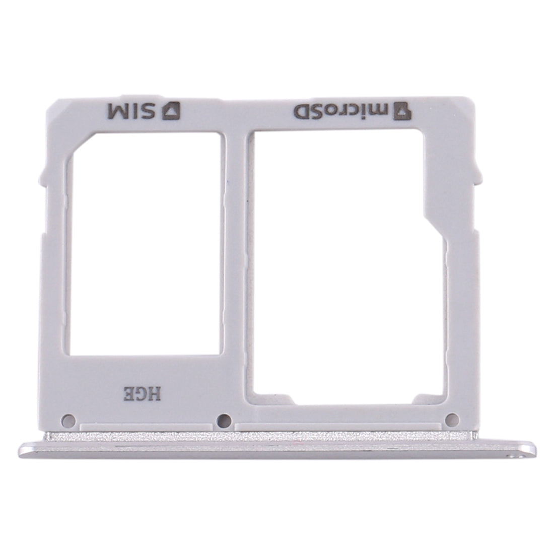 For Samsung Galaxy Tab S5e SM-T725 SIM Card Tray + Micro SD Card Tray (Silver)