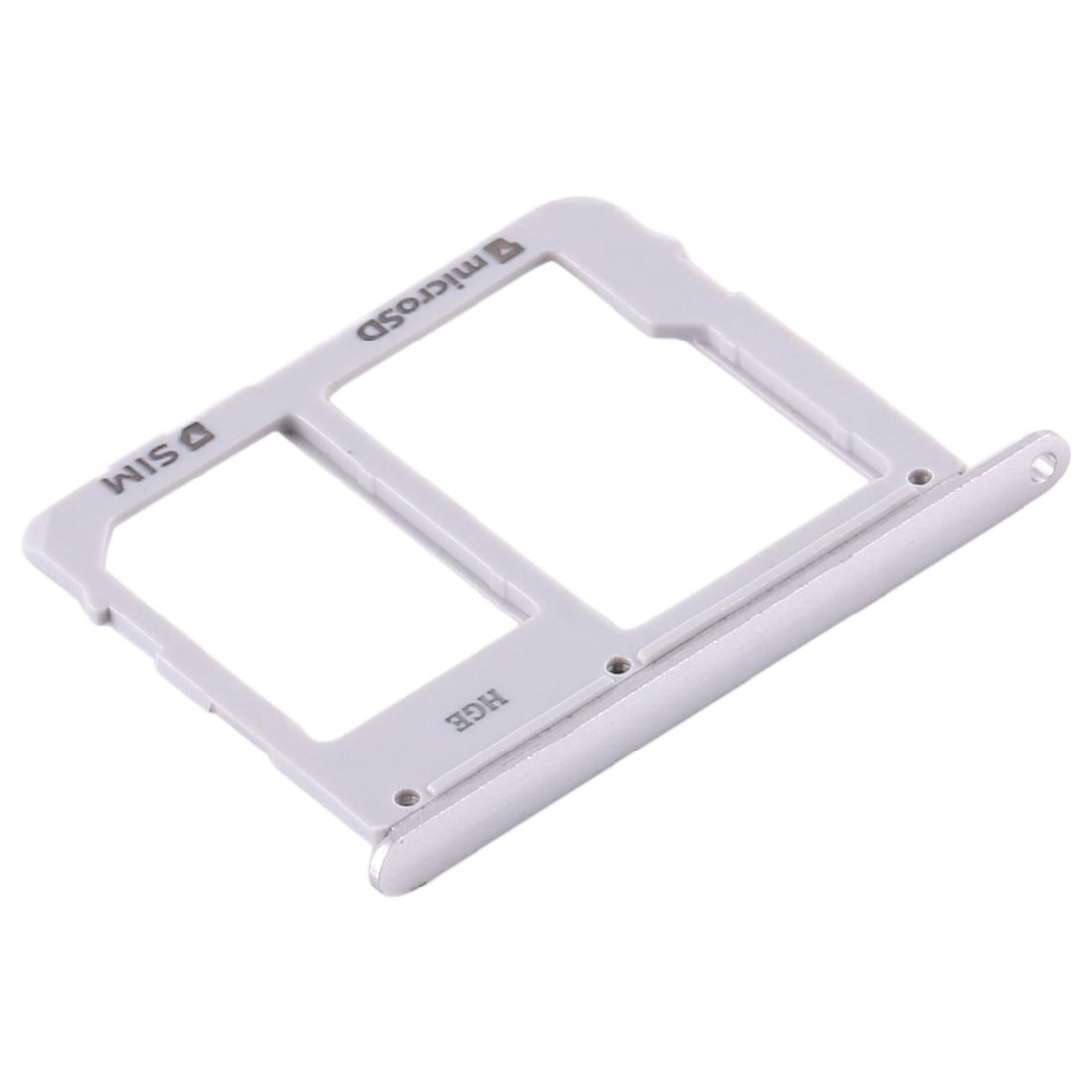 For Samsung Galaxy Tab S5e SM-T725 SIM Card Tray + Micro SD Card Tray (Silver)