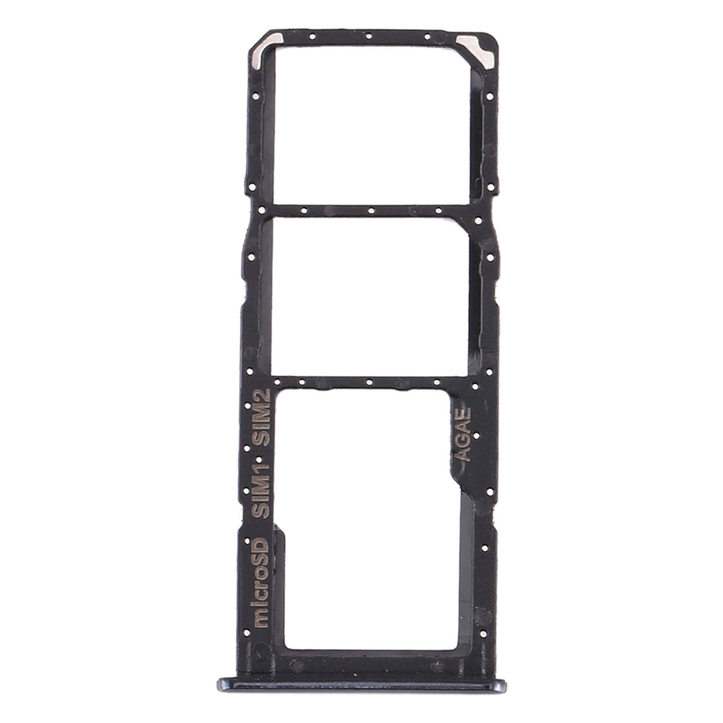 For Samsung Galaxy A71 SIM Card Tray + SIM Card Tray + Micro SD Card Tray (Black)