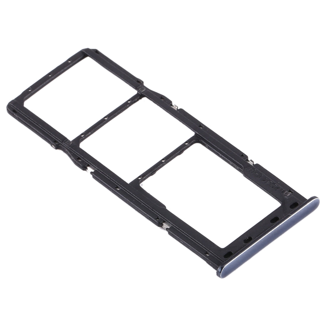 For Samsung Galaxy A71 SIM Card Tray + SIM Card Tray + Micro SD Card Tray (Black)