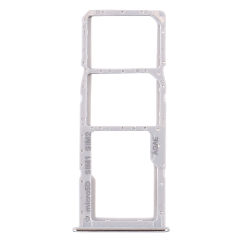 For Samsung Galaxy A71 SIM Card Tray + SIM Card Tray + Micro SD Card Tray (Silver)