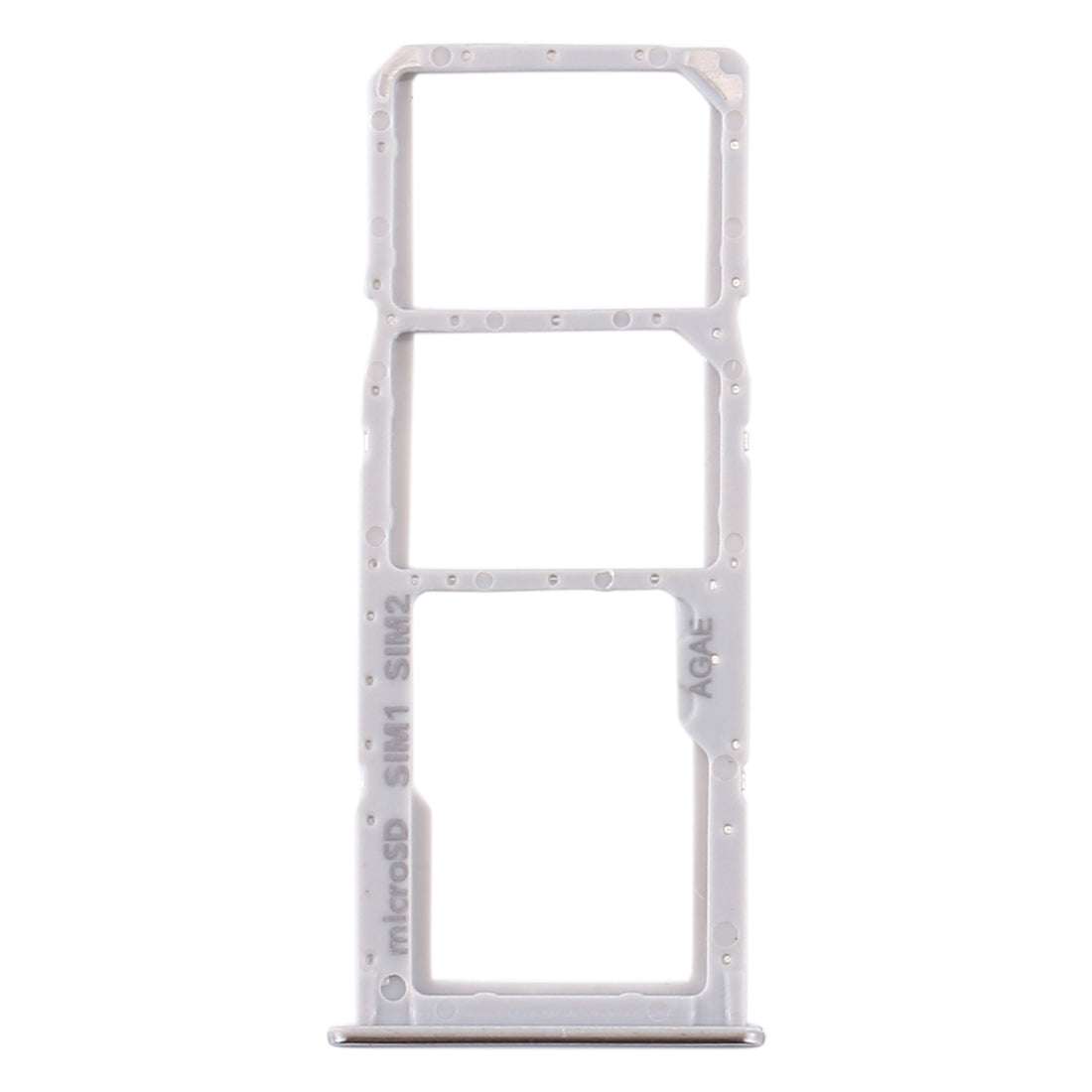 For Samsung Galaxy A71 SIM Card Tray + SIM Card Tray + Micro SD Card Tray (Silver)