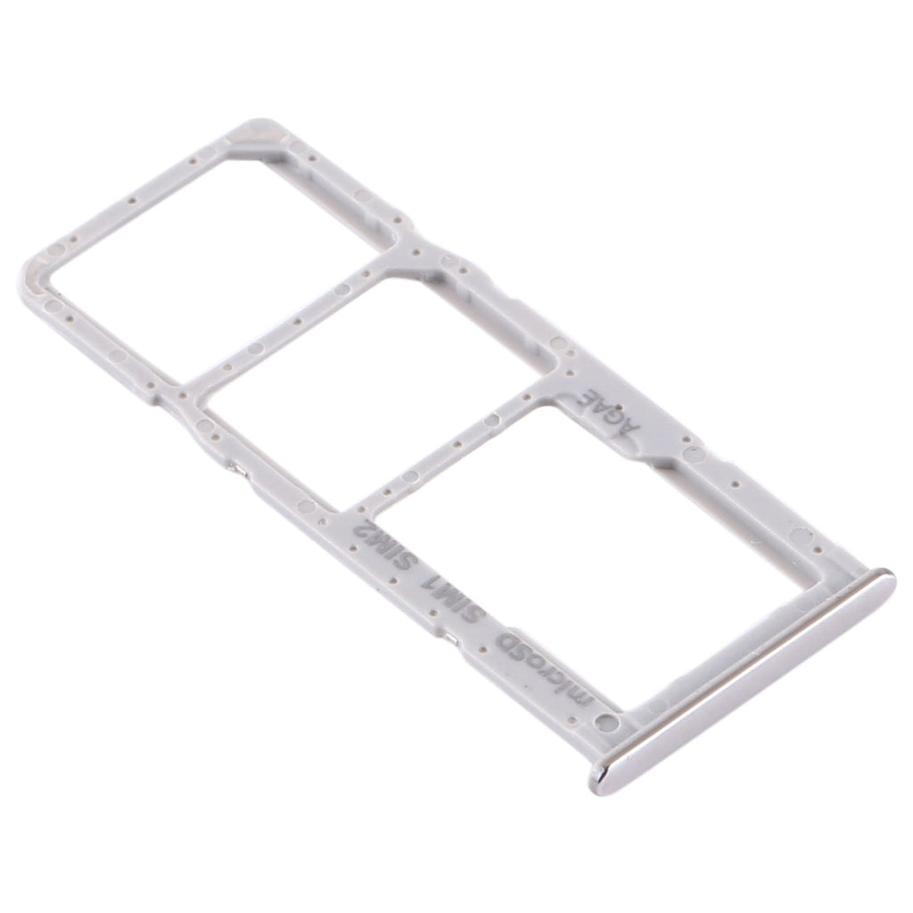 For Samsung Galaxy A71 SIM Card Tray + SIM Card Tray + Micro SD Card Tray (Silver)