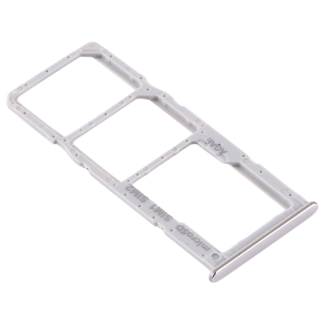 For Samsung Galaxy A71 SIM Card Tray + SIM Card Tray + Micro SD Card Tray (Silver)