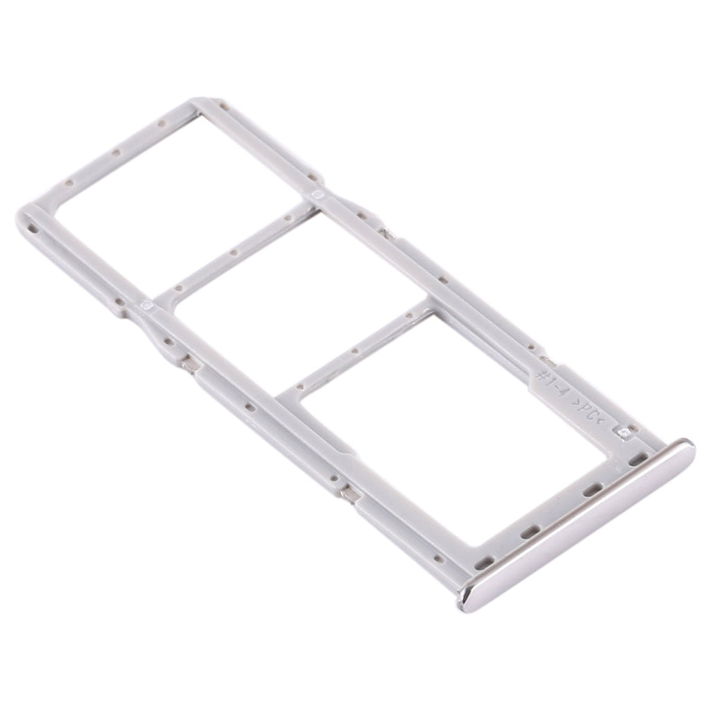 For Samsung Galaxy A71 SIM Card Tray + SIM Card Tray + Micro SD Card Tray (Silver)