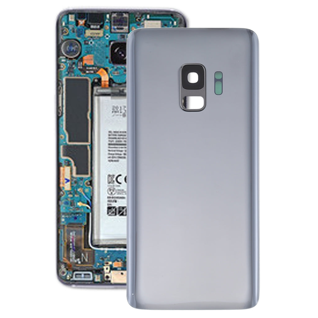 For Galaxy S9 Battery Back Cover with Camera Lens Frame (Grey)