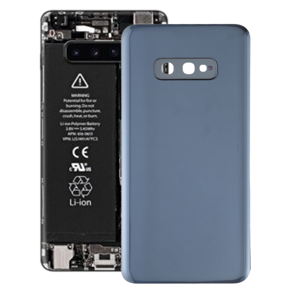 For Galaxy S10e Battery Back Cover with Camera Lens Frame (Black)