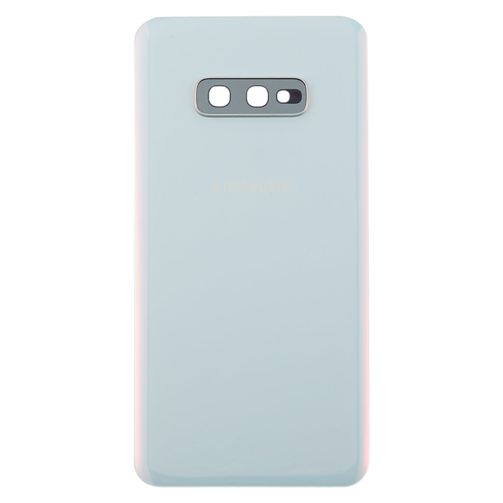 For Galaxy S10e Battery Back Cover with Camera Lens Frame (White)