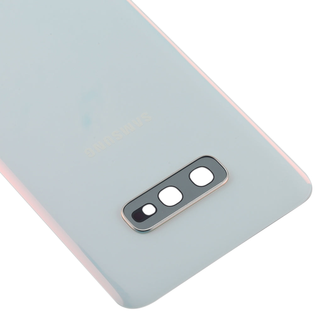 For Galaxy S10e Battery Back Cover with Camera Lens Frame (White)