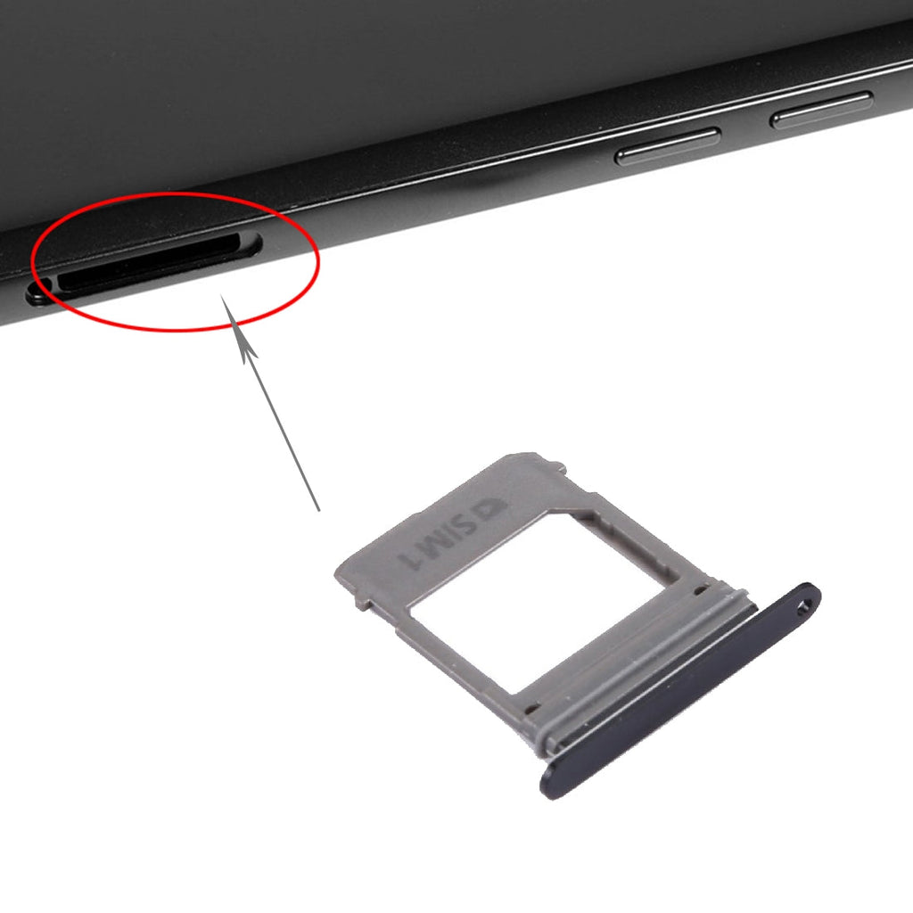 For Galaxy A5 (2017) / A520 & A7 (2017) / A720 SIM Card Tray + Micro SD Card Tray, Single Card (Black)