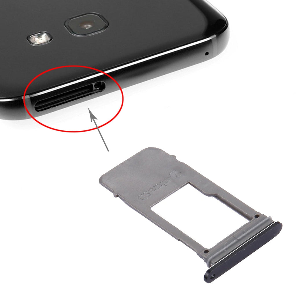 For Galaxy A5 (2017) / A520 & A7 (2017) / A720 SIM Card Tray + Micro SD Card Tray, Single Card (Black)