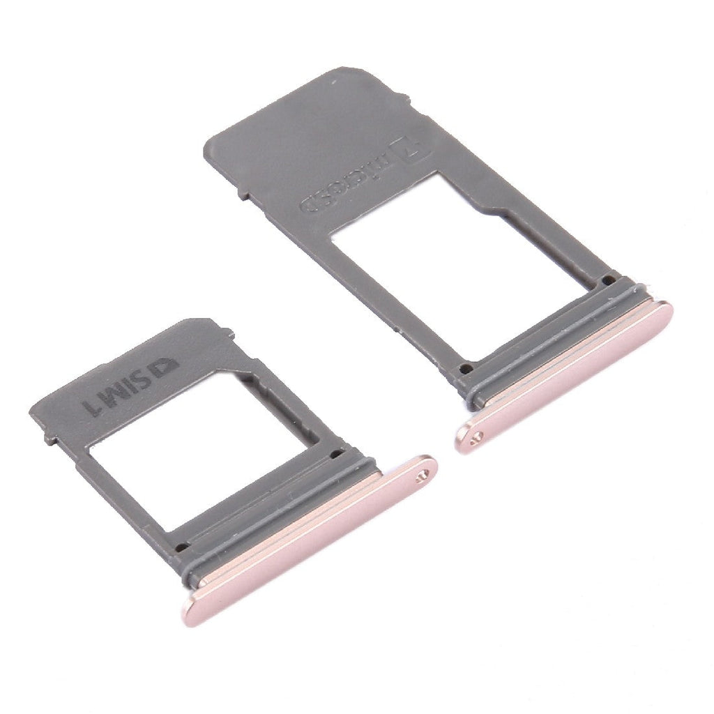 For Galaxy A5 (2017) / A520 & A7 (2017) / A720 SIM Card Tray + Micro SD Card Tray, Single Card (Pink)