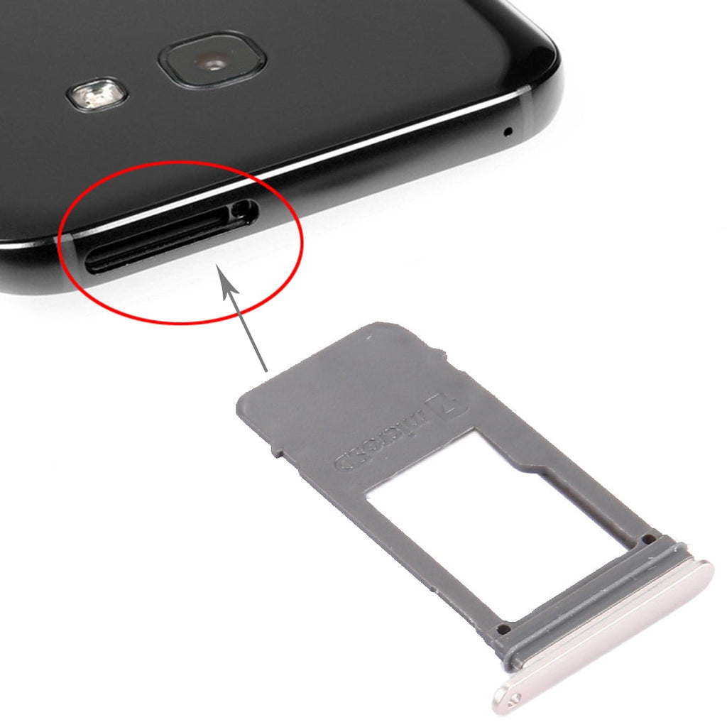 For Galaxy A5 (2017) / A520 & A7 (2017) / A720 SIM Card Tray + Micro SD Card Tray, Single Card (Gold)