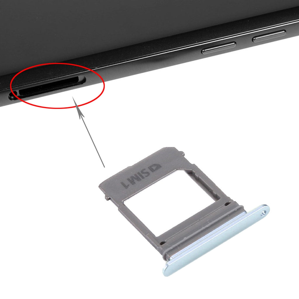 For Galaxy A5 (2017) / A520 & A7 (2017) / A720 SIM Card Tray + Micro SD Card Tray, Single Card (Blue)