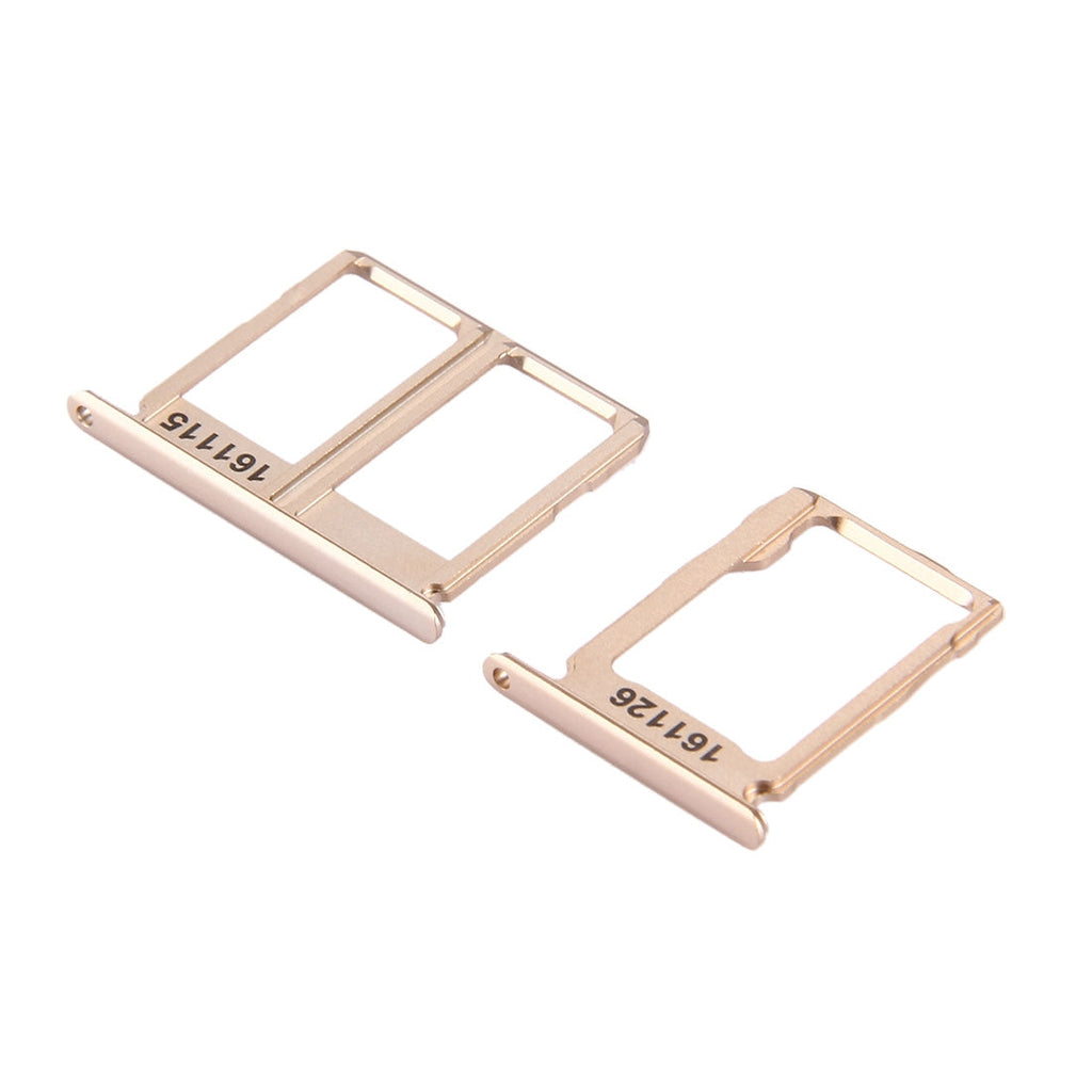 For Galaxy C9 Pro / C9000 SIM Card Tray + Micro SD Card Tray (Gold)