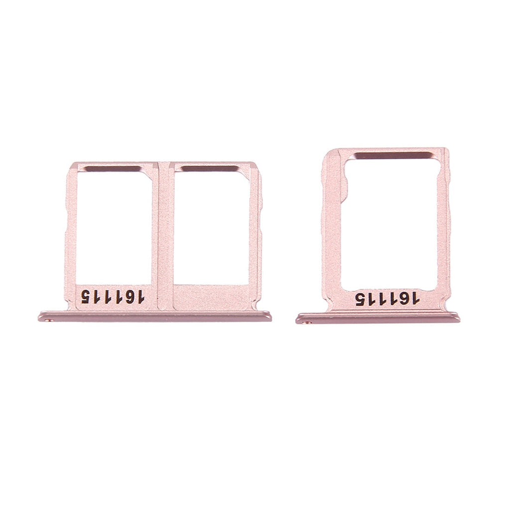 For Galaxy C9 Pro / C9000 SIM Card Tray + Micro SD Card Tray (Rose Gold)