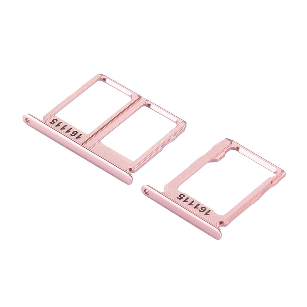 For Galaxy C9 Pro / C9000 SIM Card Tray + Micro SD Card Tray (Rose Gold)