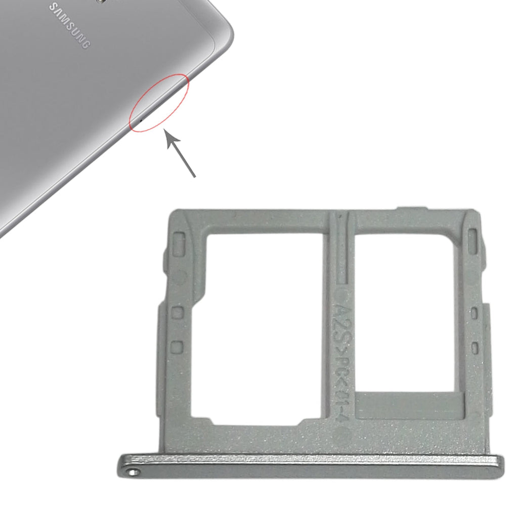 For Galaxy Tab A 8.0 / T380 / T385 SIM Card Tray +  Micro SD Card Tray (Grey)