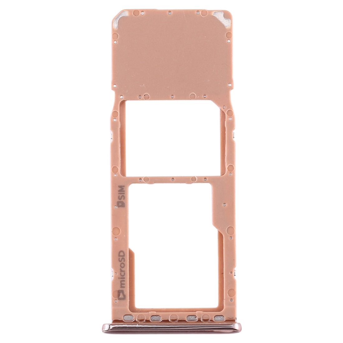 For Galaxy A7 (2018) / A750F SIM Card Tray + Micro SD Card Tray (Gold)