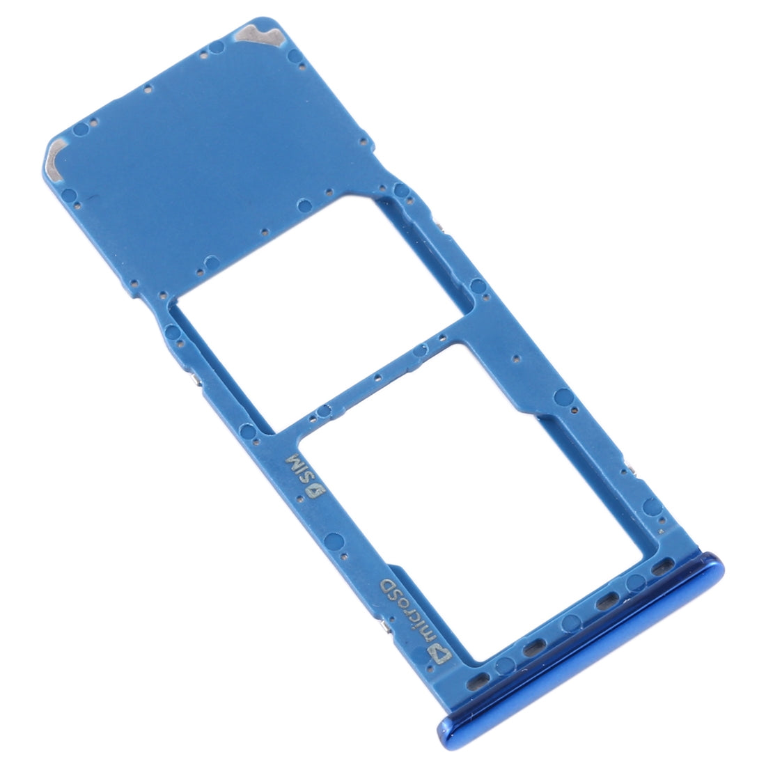 For Galaxy A7 (2018) / A750F SIM Card Tray + Micro SD Card Tray (Blue)