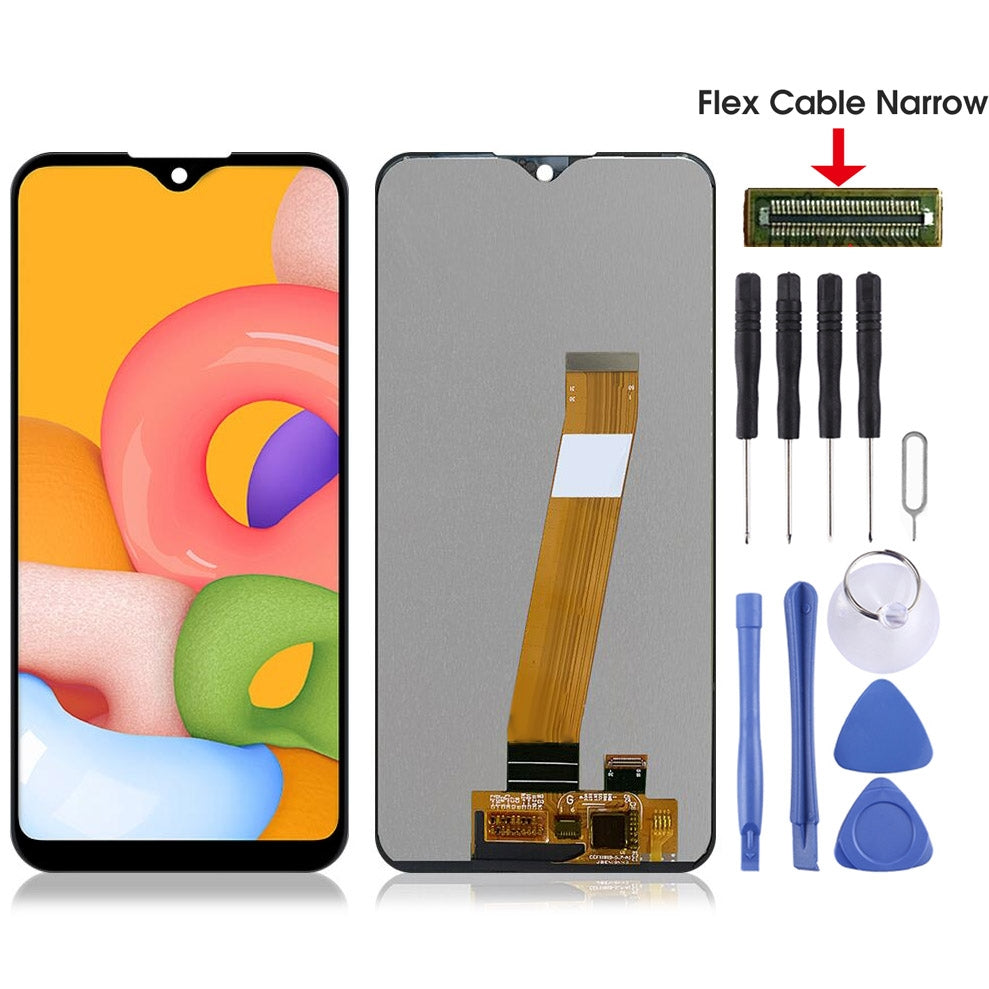 For Galaxy A01 SM-A015F Original PLS TFT LCD Screen with Digitizer Full Assembly (Flex Cable Narrow) (Black)