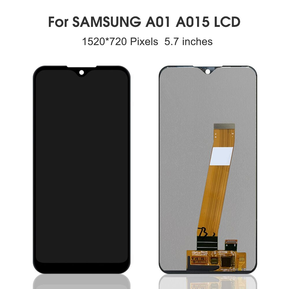 For Galaxy A01 SM-A015F Original PLS TFT LCD Screen with Digitizer Full Assembly (Flex Cable Narrow) (Black)