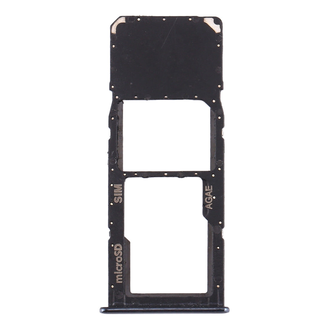 For Samsung Galaxy A71 / A715 SIM Card Tray + Micro SD Card Tray (Black)