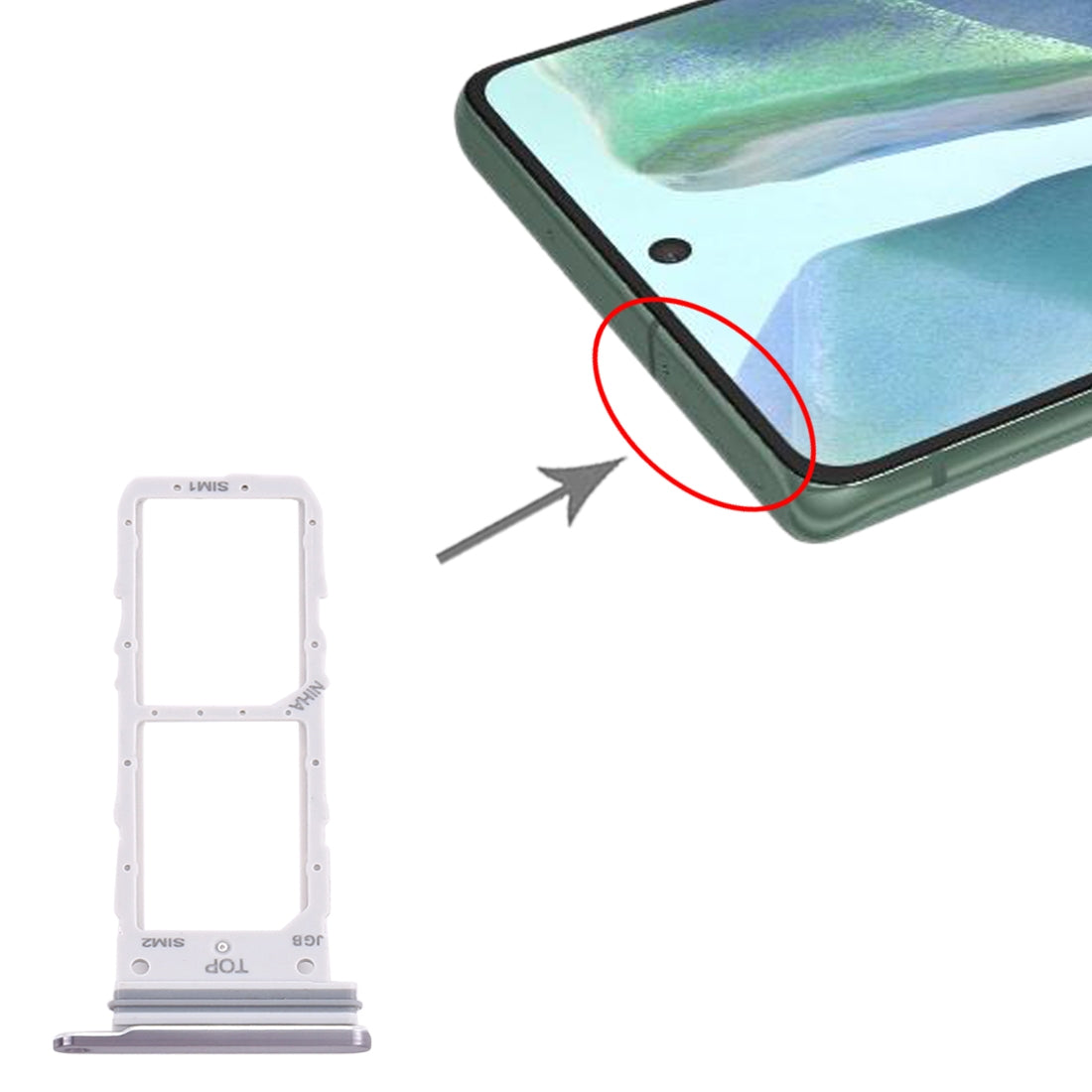 For Samsung Galaxy Note20 SIM Card Tray + SIM Card Tray (Black)