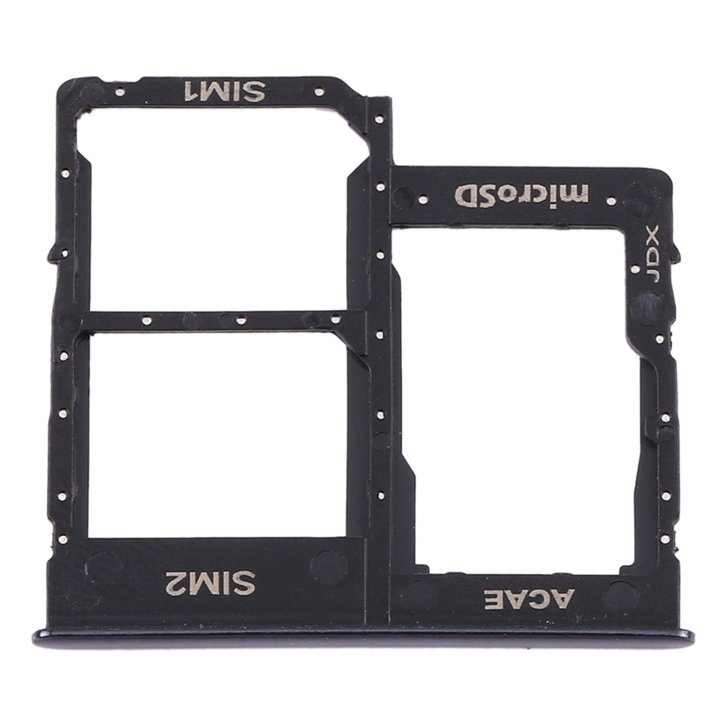 For Samsung Galaxy A315 / A31 SIM Card Tray + SIM Card Tray + Micro SD Card Tray (Black)
