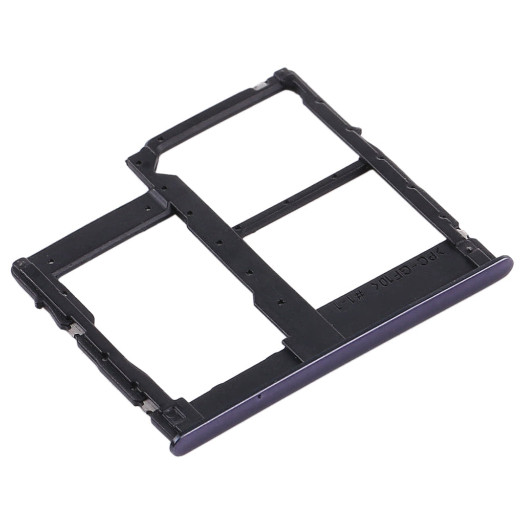 For Samsung Galaxy A315 / A31 SIM Card Tray + SIM Card Tray + Micro SD Card Tray (Black)