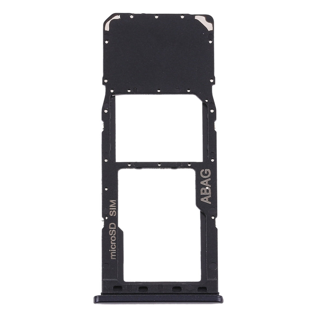 For Samsung Galaxy A21s SIM Card Tray + Micro SD Card Tray (Black)