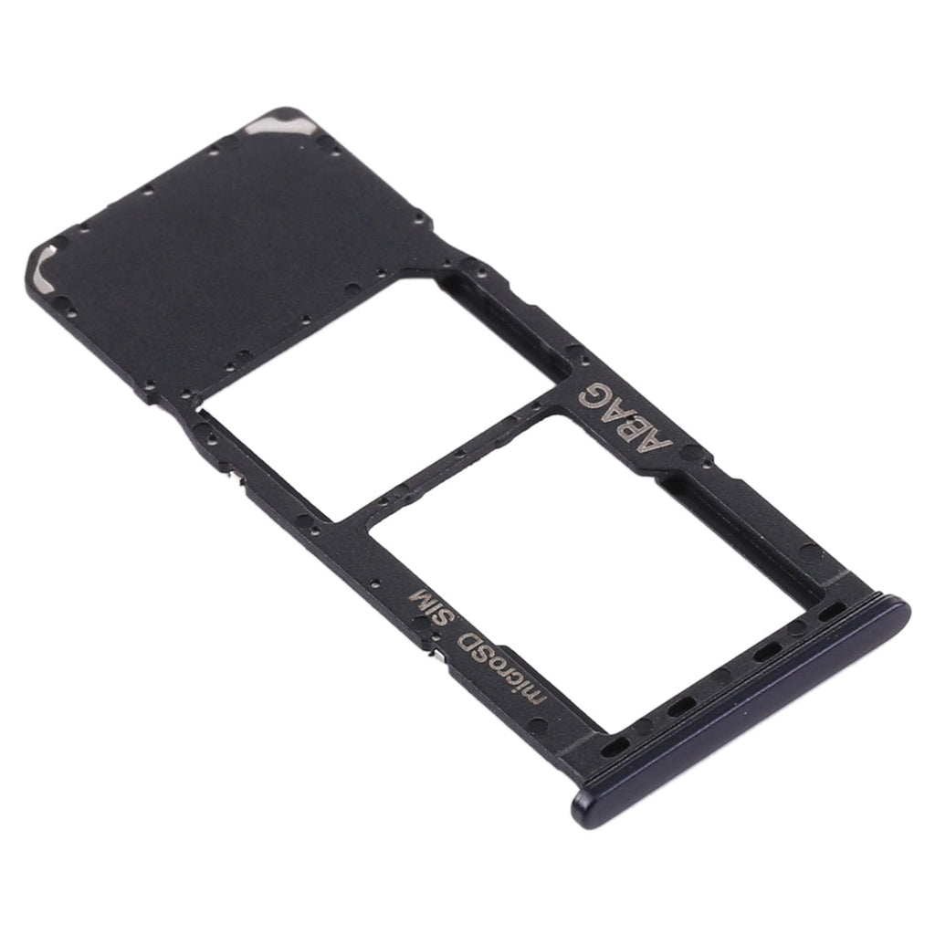 For Samsung Galaxy A21s SIM Card Tray + Micro SD Card Tray (Black)