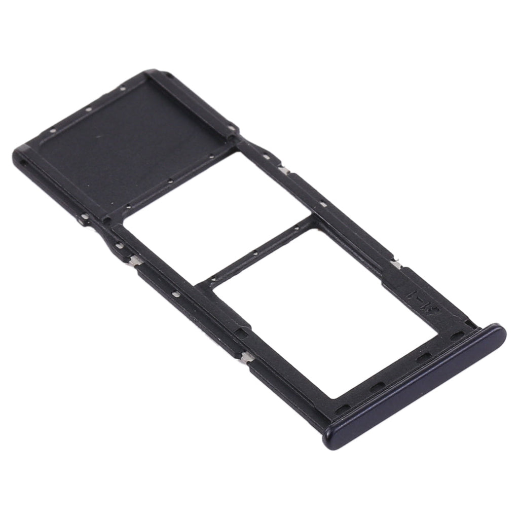 For Samsung Galaxy A21s SIM Card Tray + Micro SD Card Tray (Black)