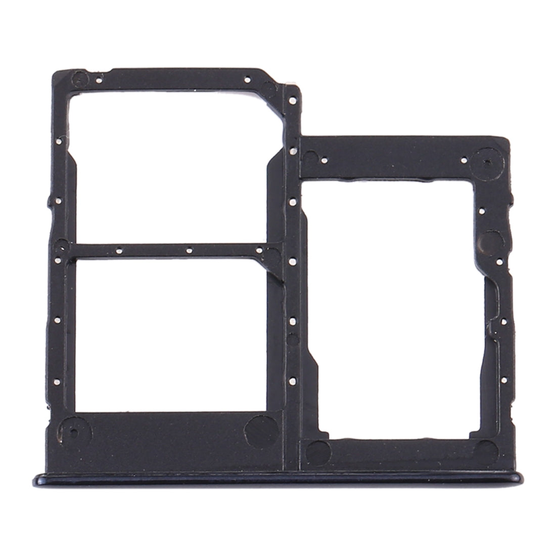 For Samsung Galaxy A41 / A415 SIM Card Tray + SIM Card Tray + Micro SD Card Tray (Black)
