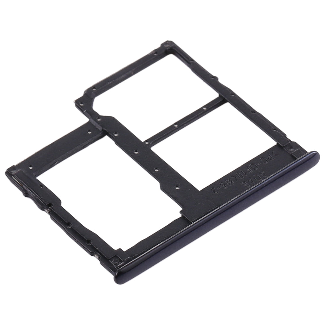 For Samsung Galaxy A41 / A415 SIM Card Tray + SIM Card Tray + Micro SD Card Tray (Black)