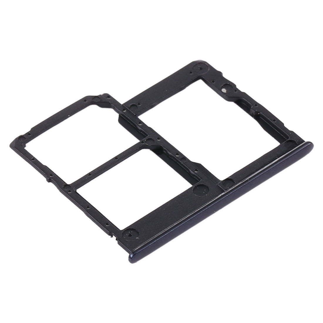 For Samsung Galaxy A41 / A415 SIM Card Tray + SIM Card Tray + Micro SD Card Tray (Black)