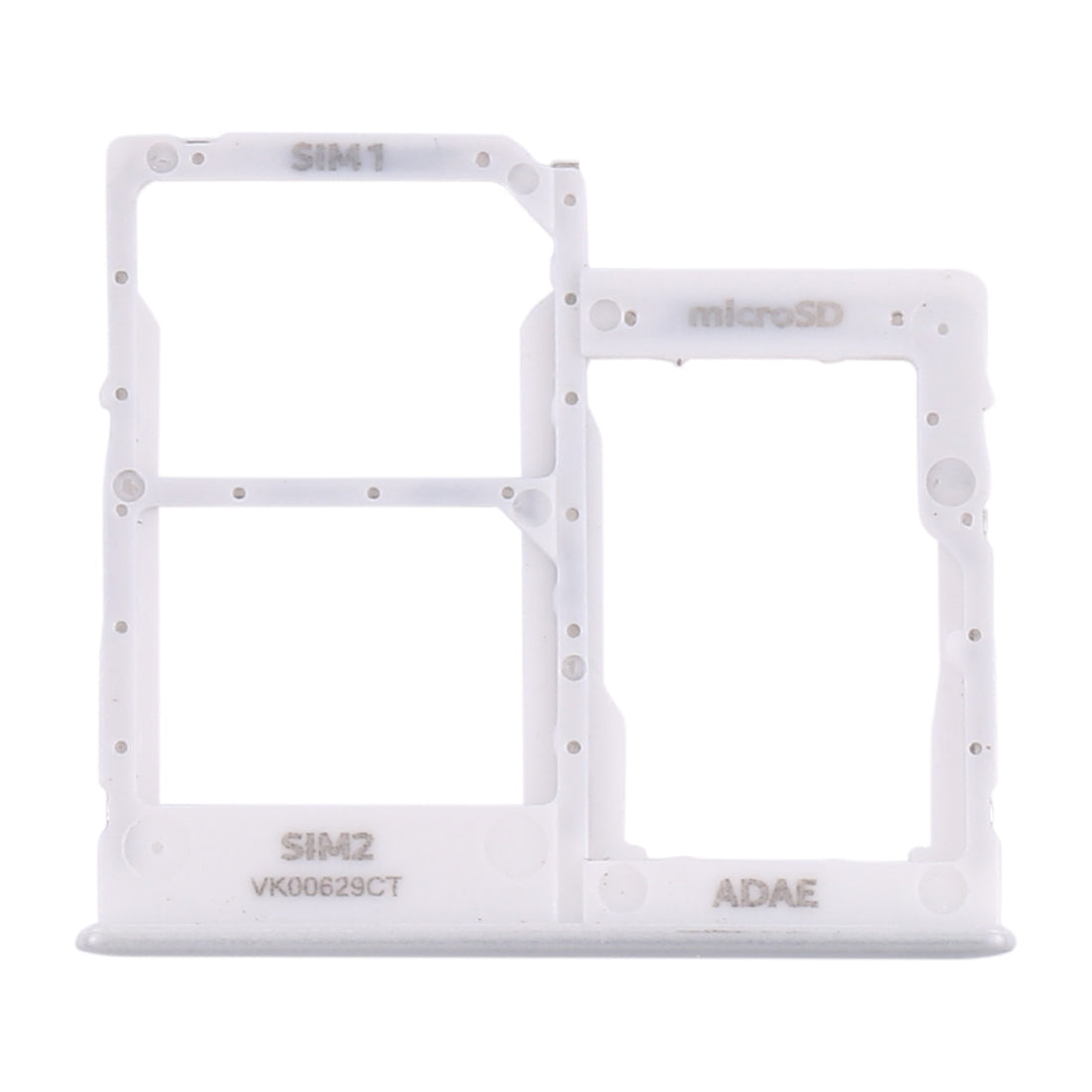 For Samsung Galaxy A41 / A415 SIM Card Tray + SIM Card Tray + Micro SD Card Tray (White)