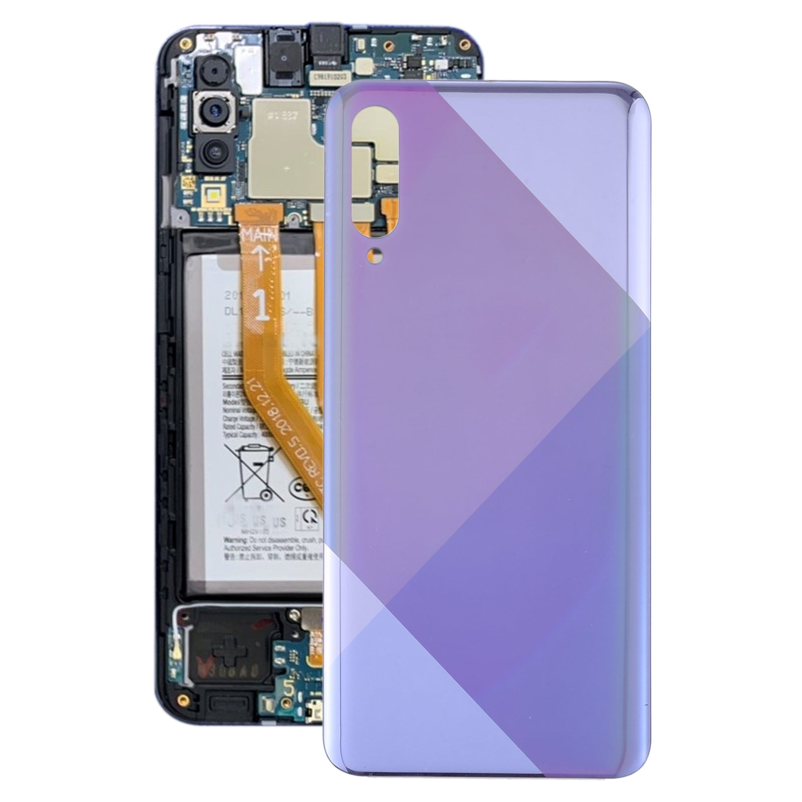 For Samsung Galaxy A50s Battery Back Cover (Purple)