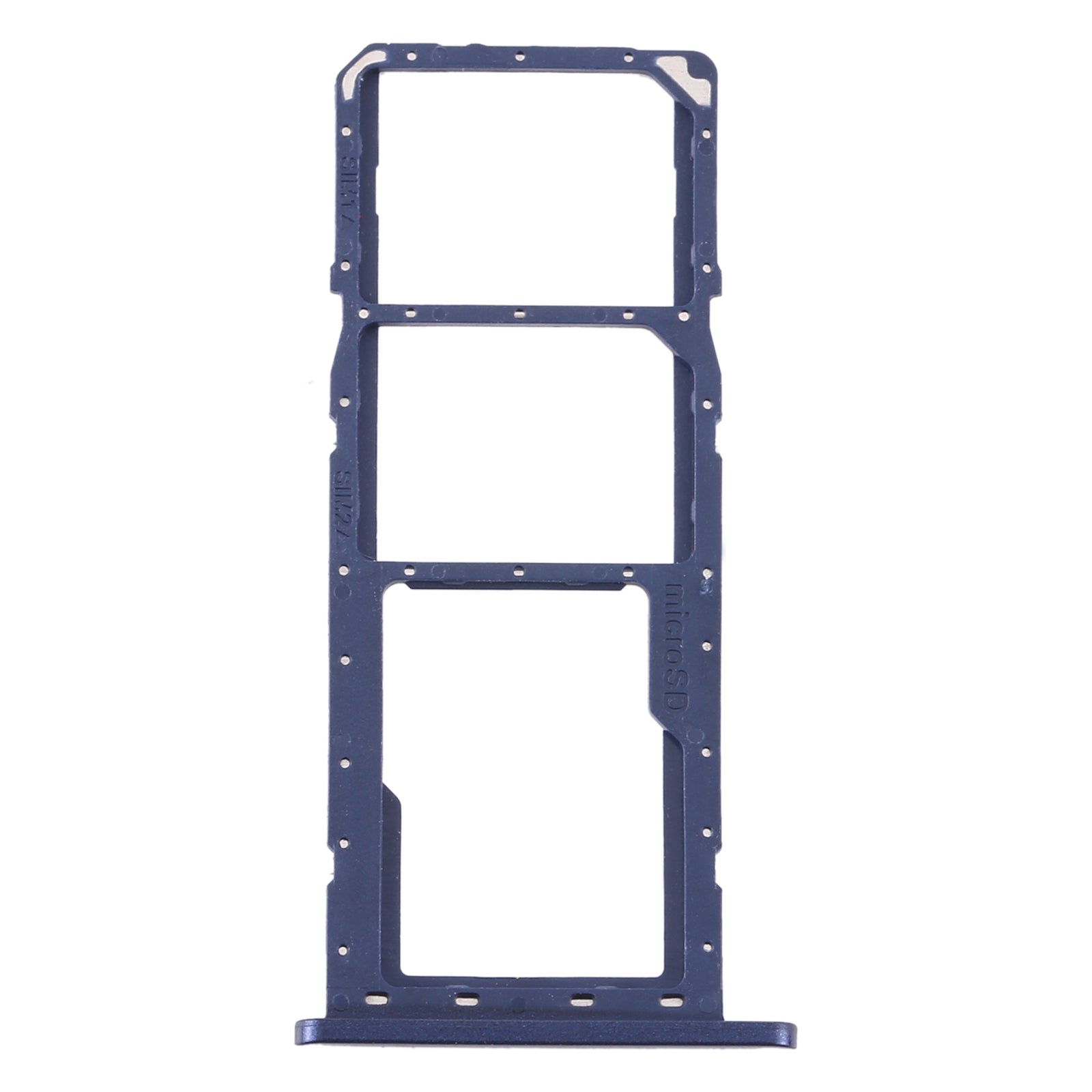 For Samsung Galaxy A11 SM-A115 SIM Card Tray + SIM Card Tray + Micro SD Card Tray (Blue)