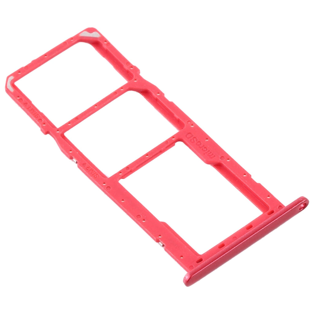For Samsung Galaxy A11 SM-A115 SIM Card Tray + SIM Card Tray + Micro SD Card Tray (Red)