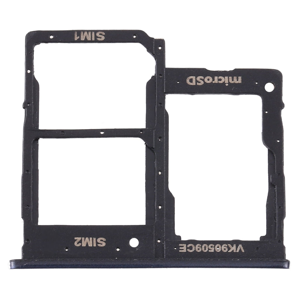 For Samsung Galaxy A2 Core SM-A260 SIM Card Tray + SIM Card Tray + Micro SD Card Tray (Black)