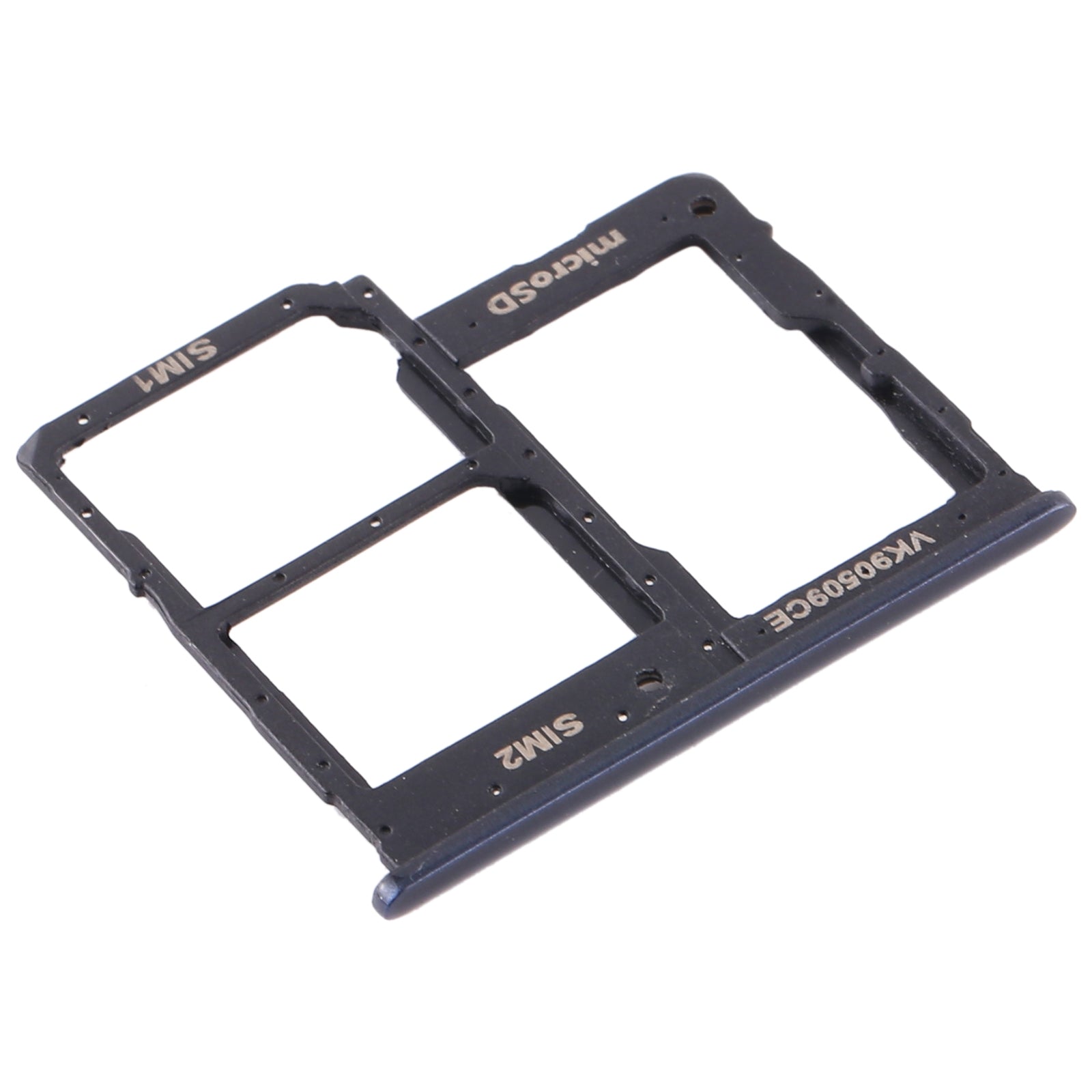 For Samsung Galaxy A2 Core SM-A260 SIM Card Tray + SIM Card Tray + Micro SD Card Tray (Black)